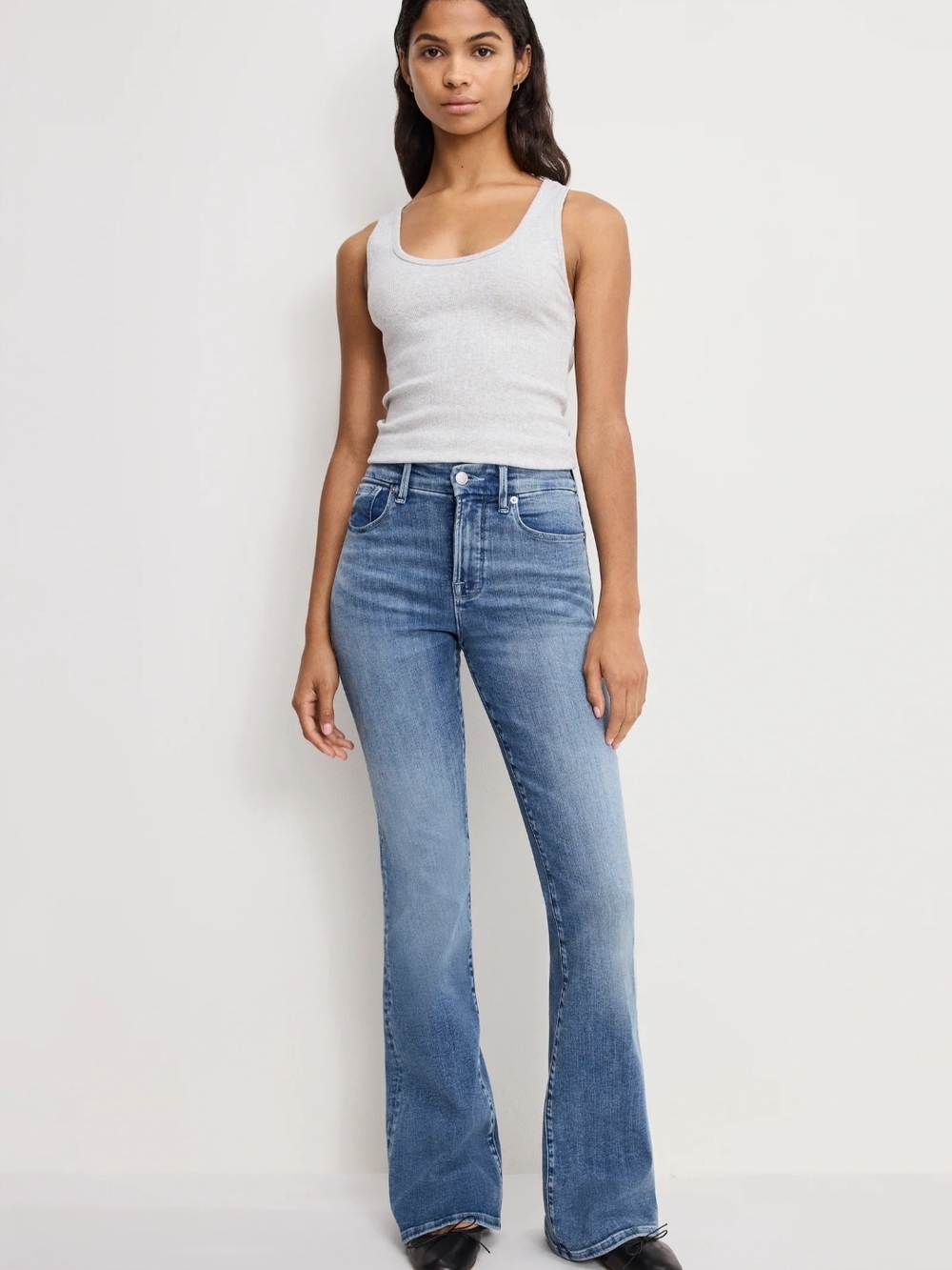 Good American Good Legs Flare Jeans - Size 15